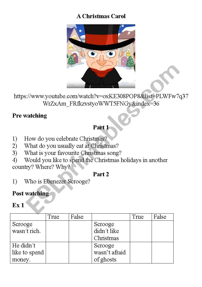 For the Christmas lesson worksheet