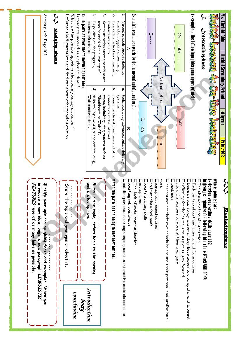 4th Unit2-Lesson 4: Online learning