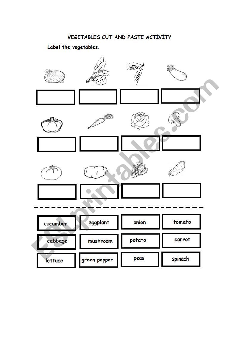 Vegetables cut and paste activity1