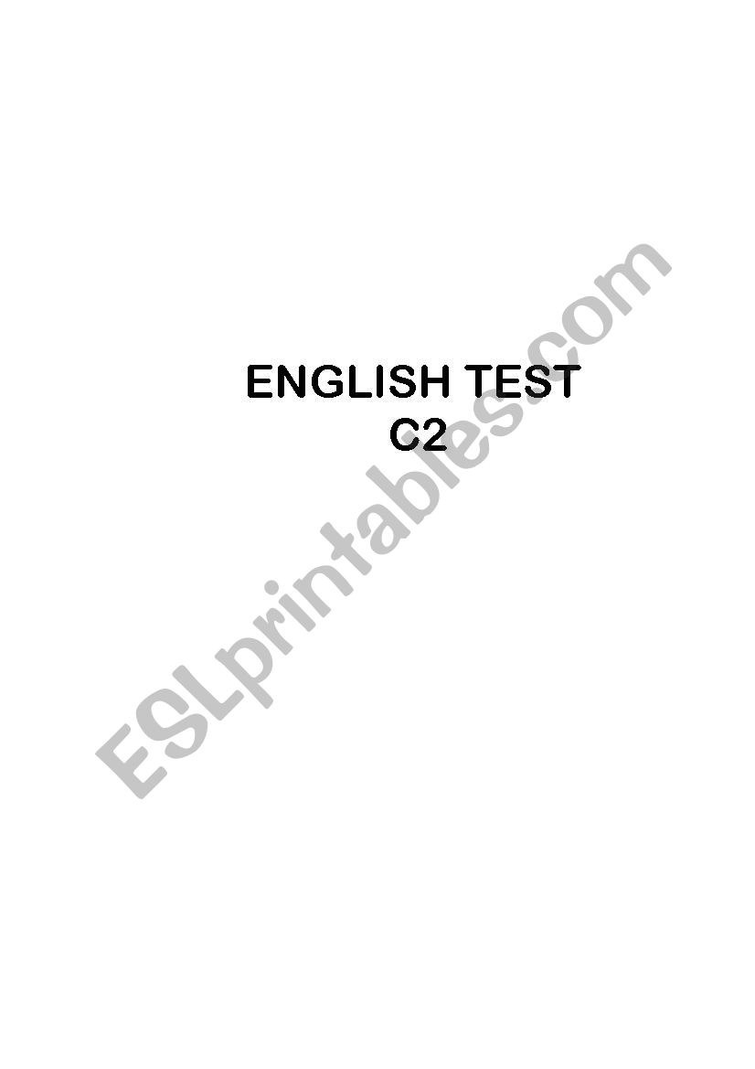 English test ESL worksheet by pcteacher