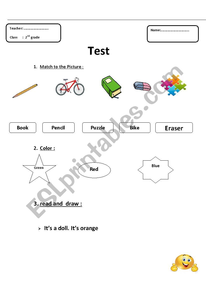 test  worksheet