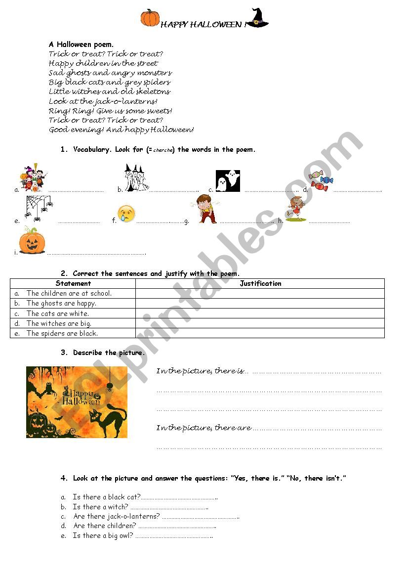 Happy Halloween! worksheet