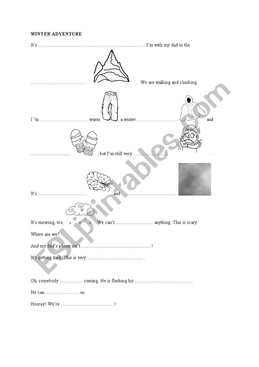 Winter Adventure worksheet