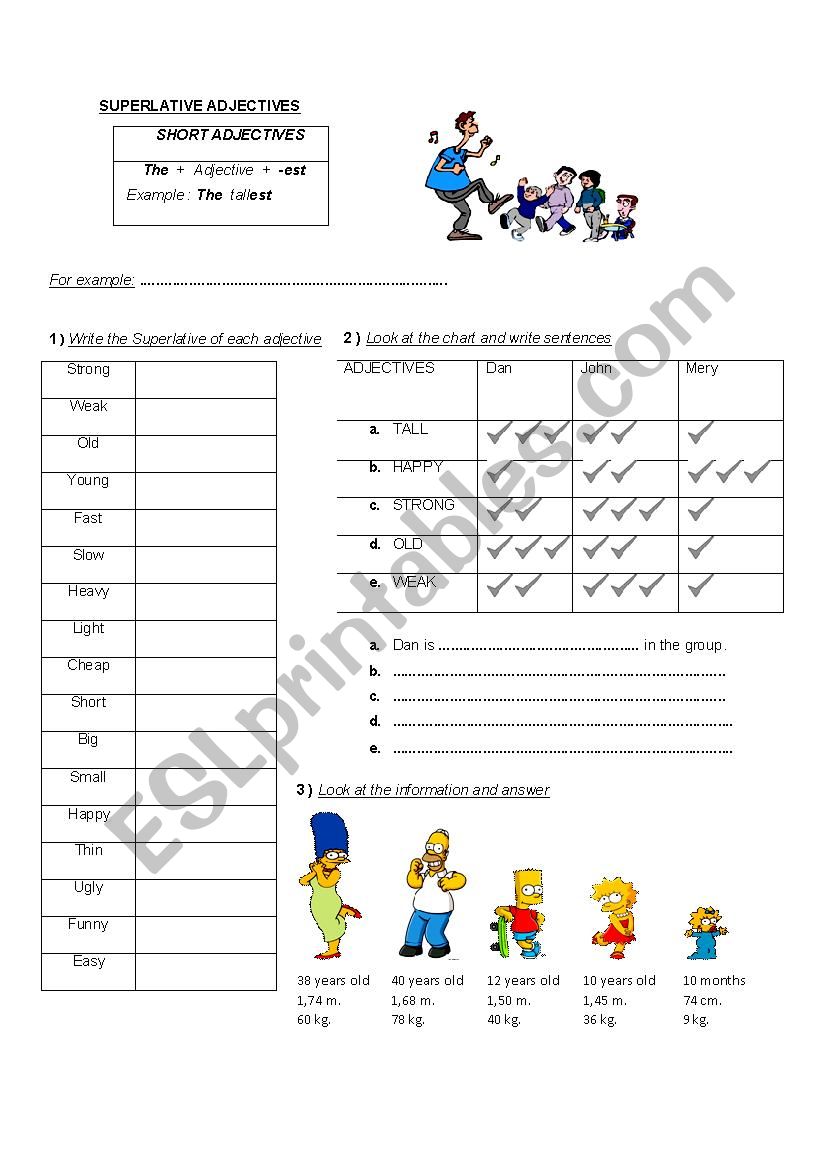 Superlative Of Short Adjectives ESL Worksheet By Luciana3990