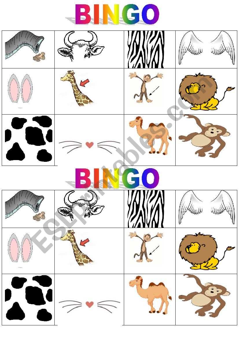 Bingo - ESL worksheet by lanoe_gonzalez
