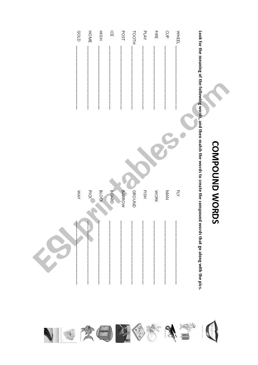 COMPUND WORDS worksheet