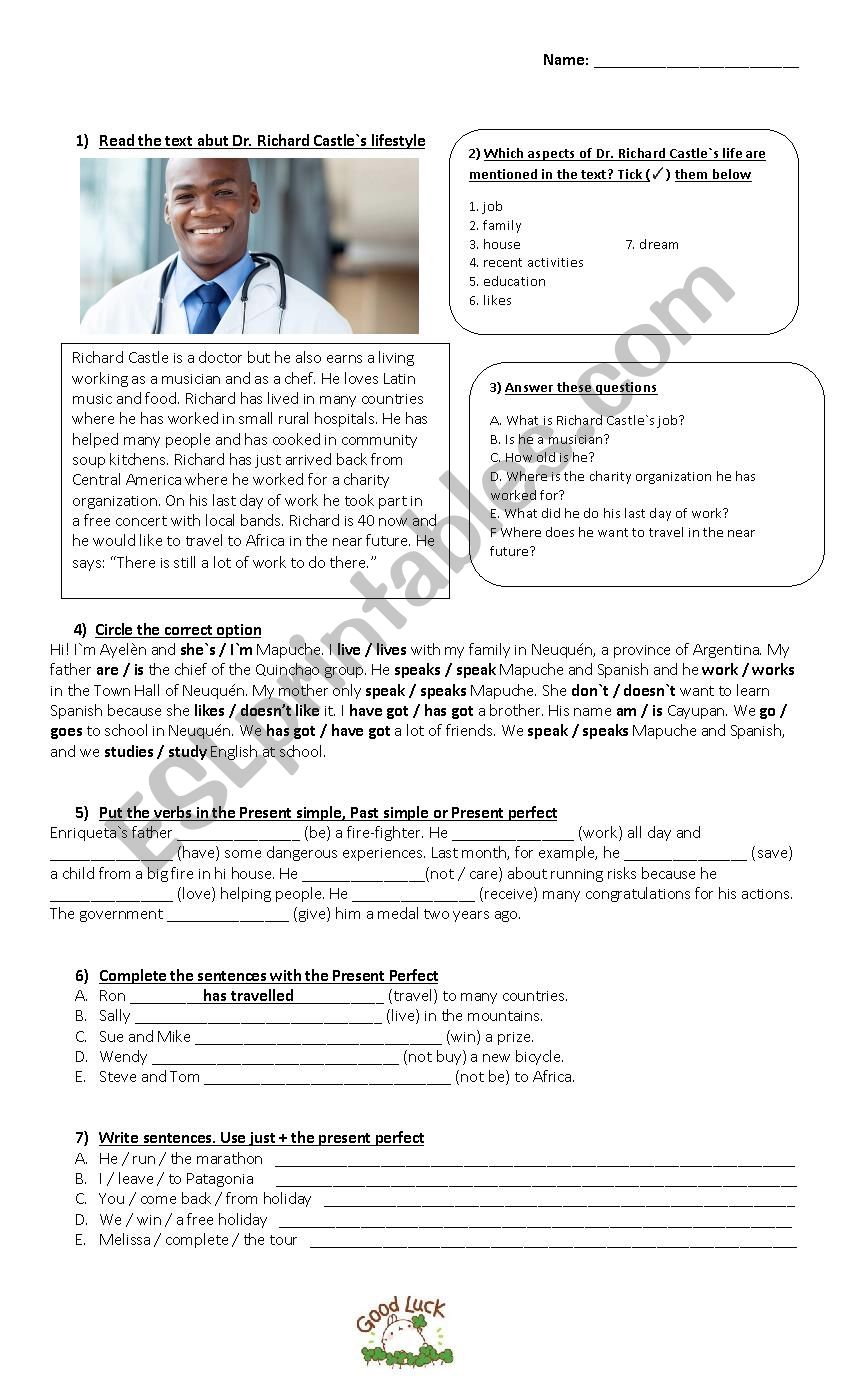 Diagnosis 4 - ESL worksheet by greta2011