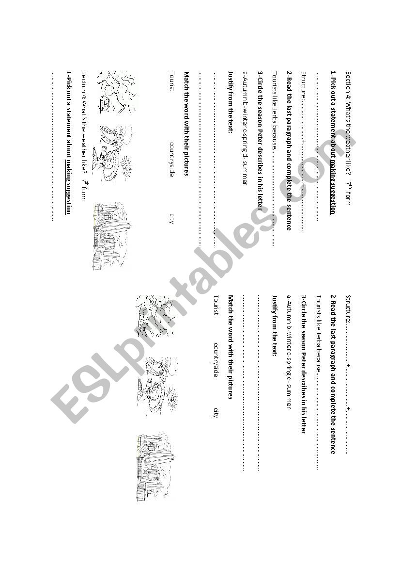 Section 4 What´s The Weather Like - Esl Worksheet By Imenaziz