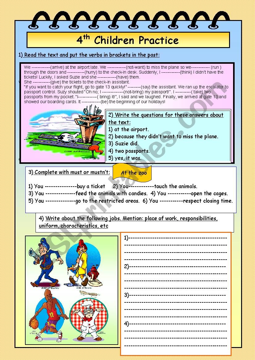 past tense  worksheet