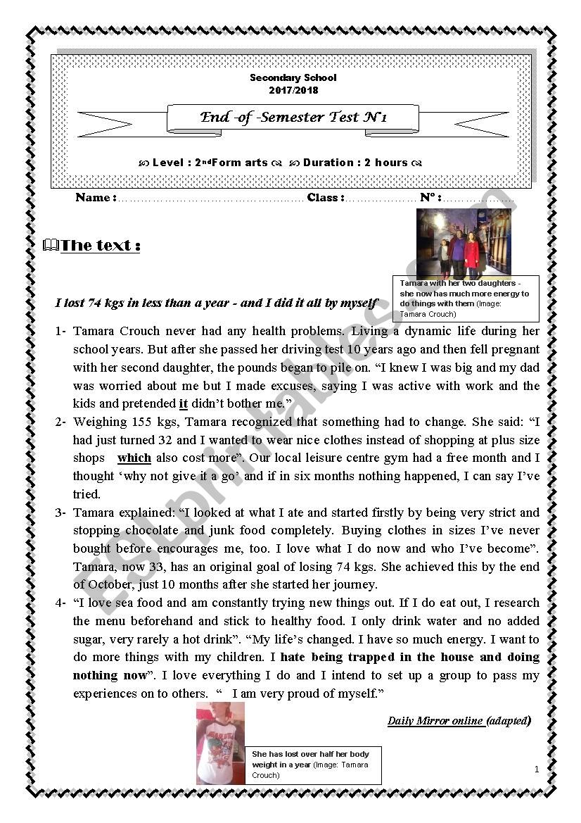 end-of-semester-test-n-1-2nd-form-esl-worksheet-by-bouameni-bouabid