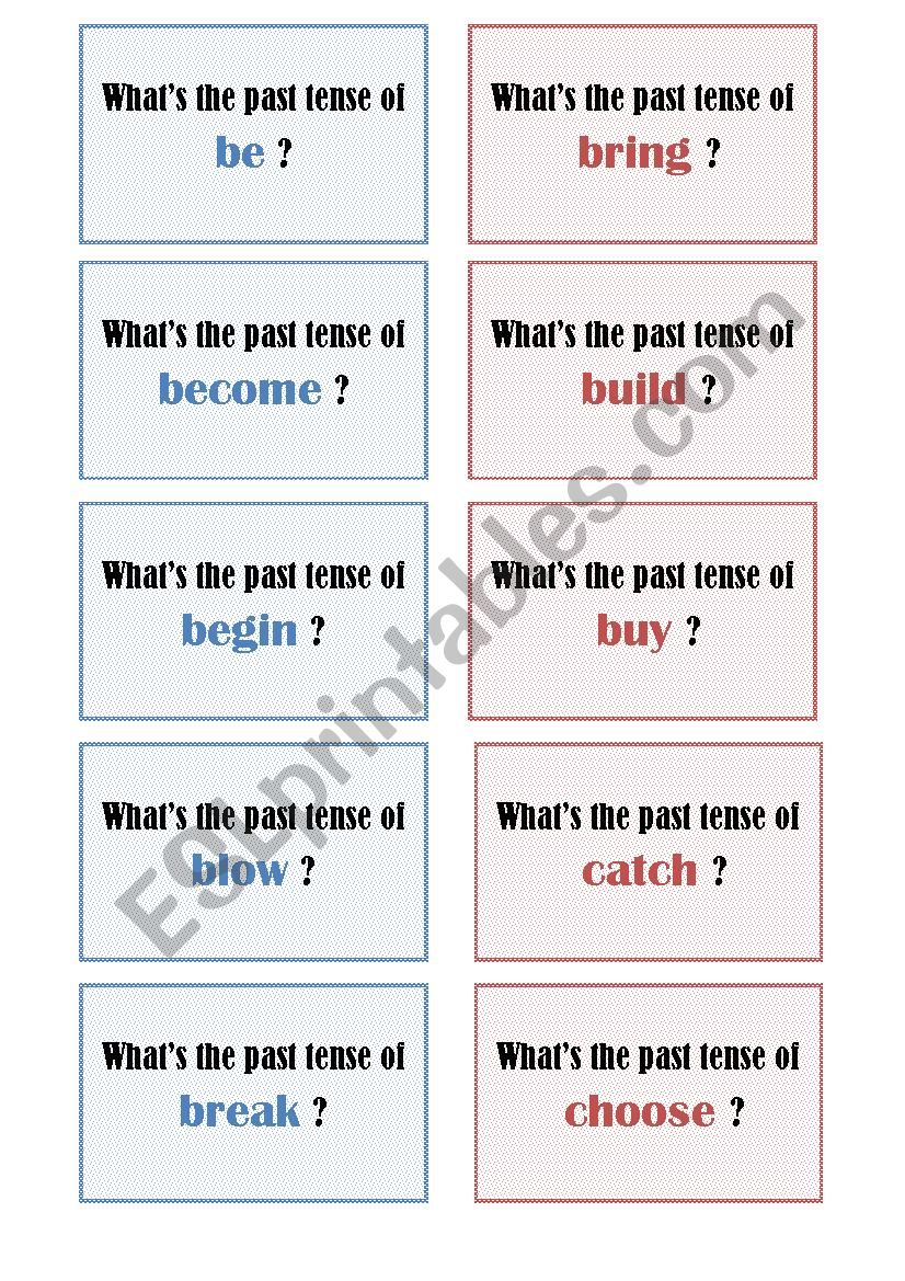 Past Simple of irregular verbs