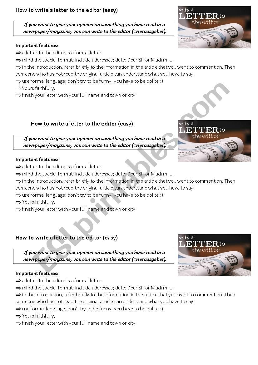 how-to-write-a-letter-to-the-editor-easy-esl-worksheet-by-esl-sk