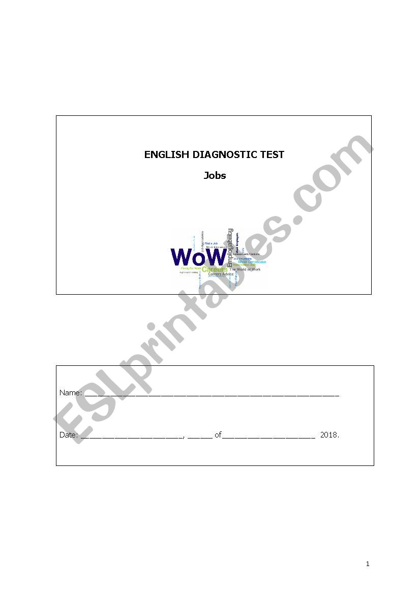 English diagnostic test  (jobs)