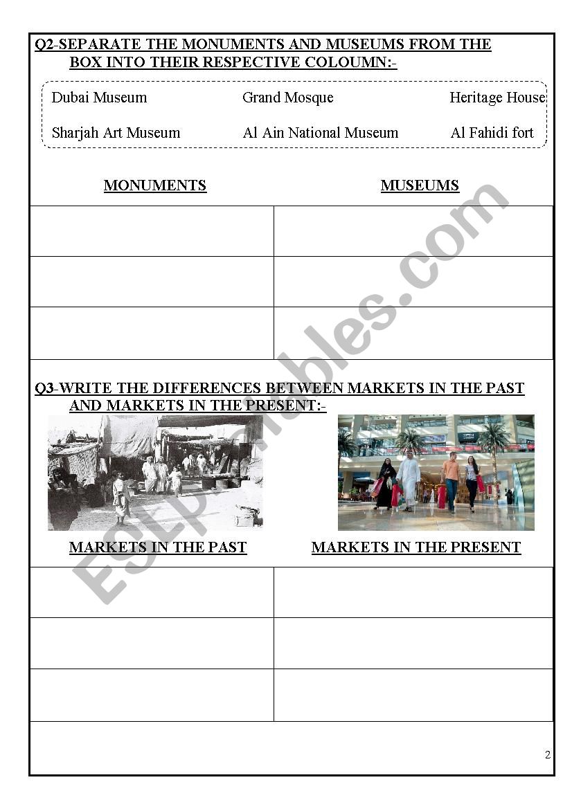 uae social studies esl worksheet by sahar ammad