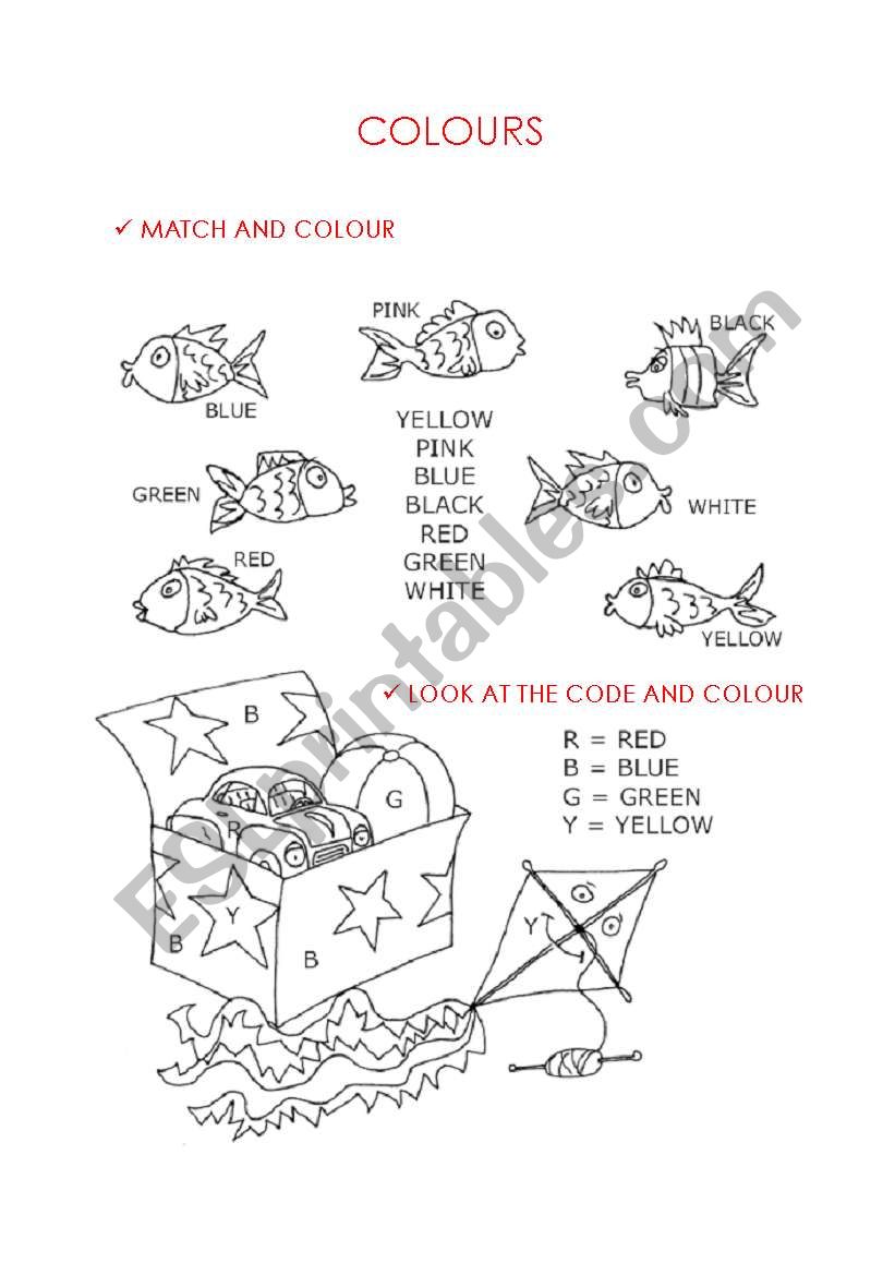 colours worksheet