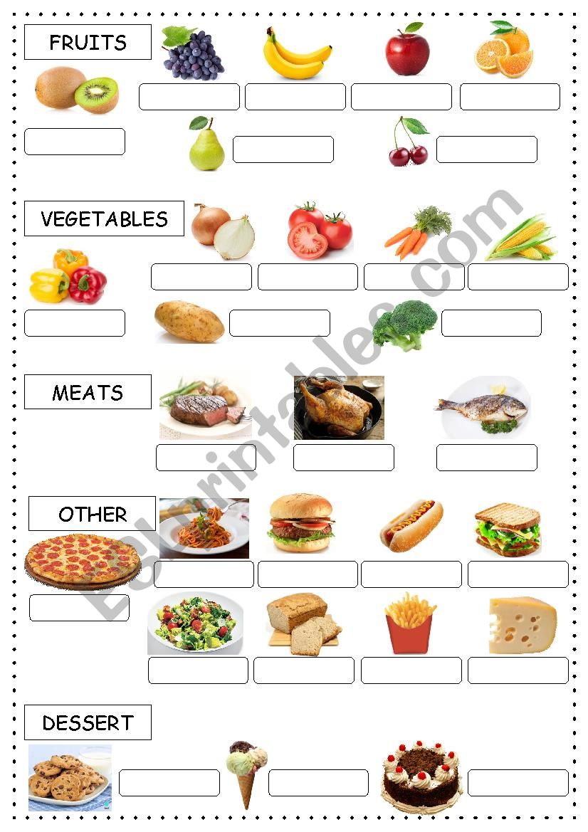 FOOD - ESL worksheet by july_dan