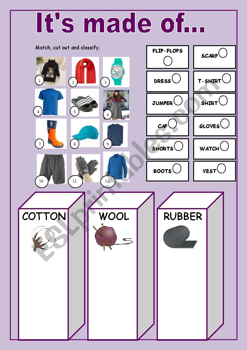 It´s made of... - ESL worksheet by Anaisvi