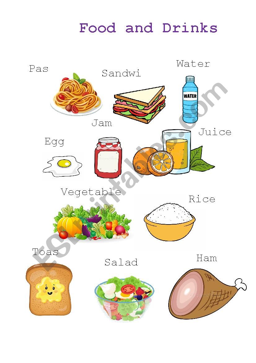 Food and Drinks  worksheet