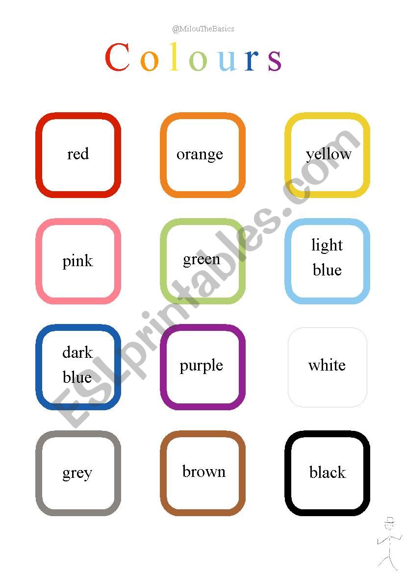 Milou´s The Basics - Colours - Poster 1 - ESL worksheet by speaktwo