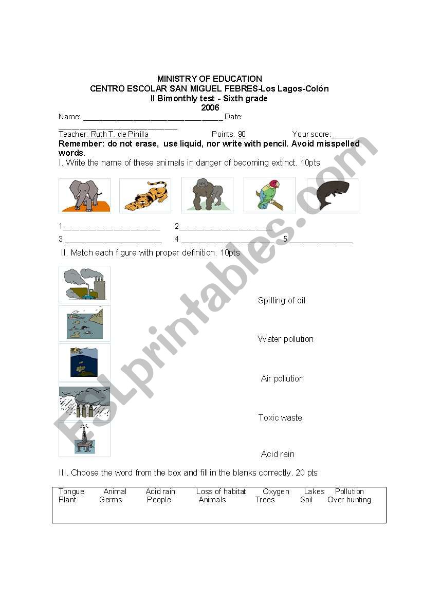 SCIENCE THEME worksheet