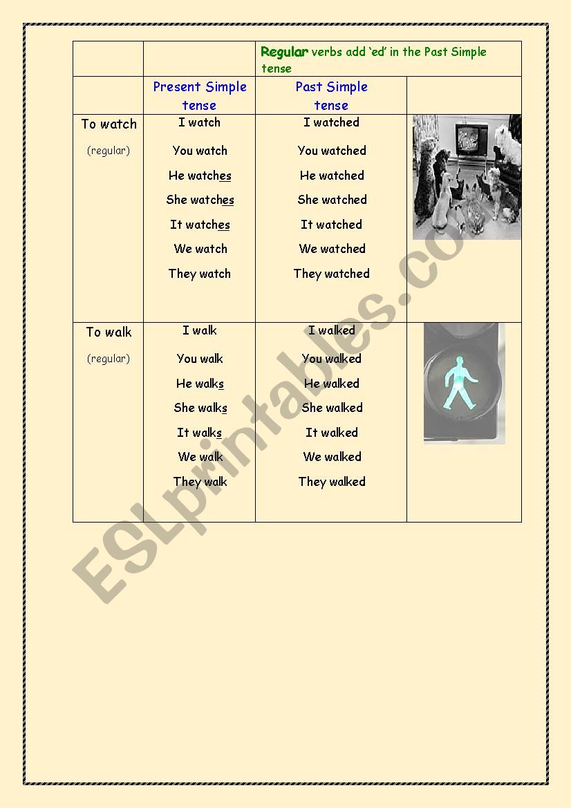 verb tense - simple past - ESL worksheet by aftab57