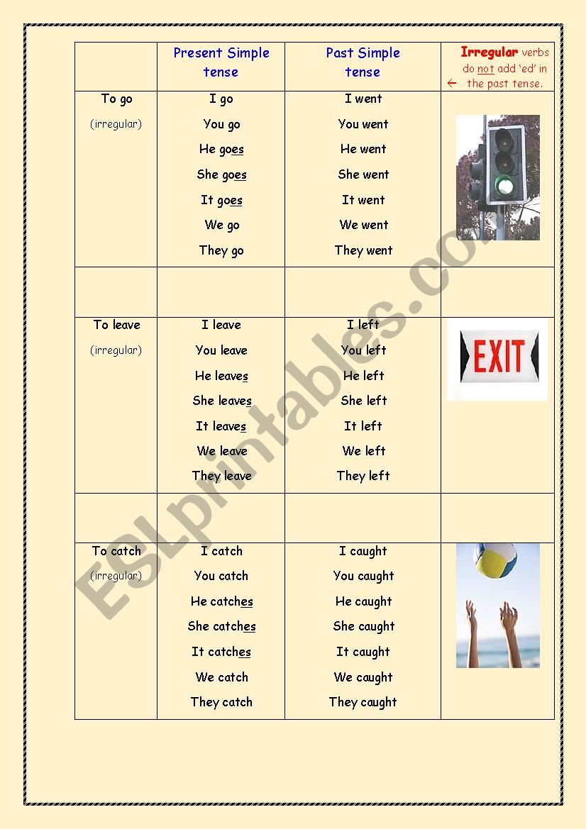 verb tense - simple past - ESL worksheet by aftab57