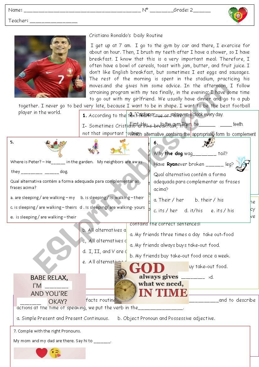 cristiano-s-ronald-daily-routine-test-multiple-choice-esl-worksheet