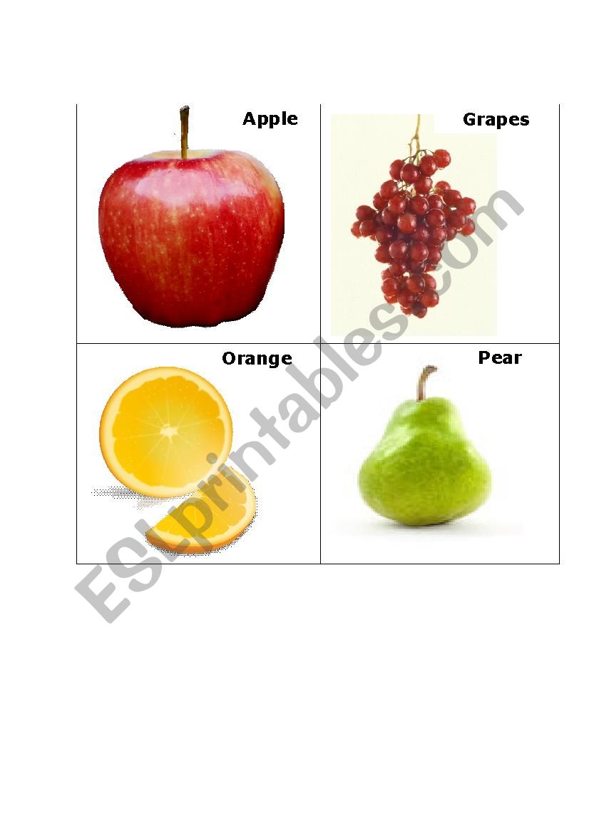 Fruit 1 worksheet