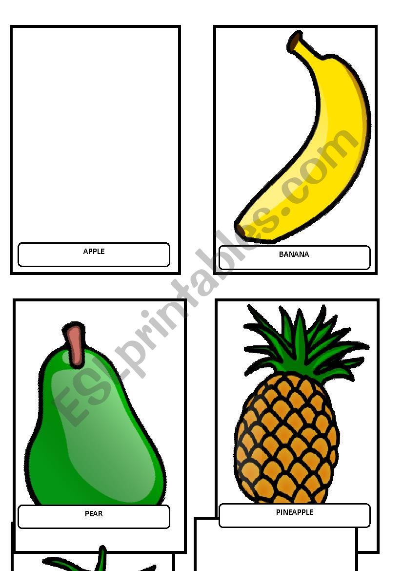 FRUITS worksheet