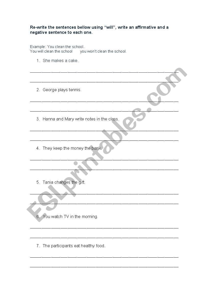 Writing affirmative and negative questions using 