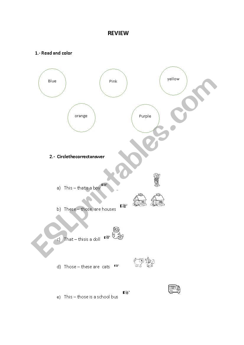 review worksheet