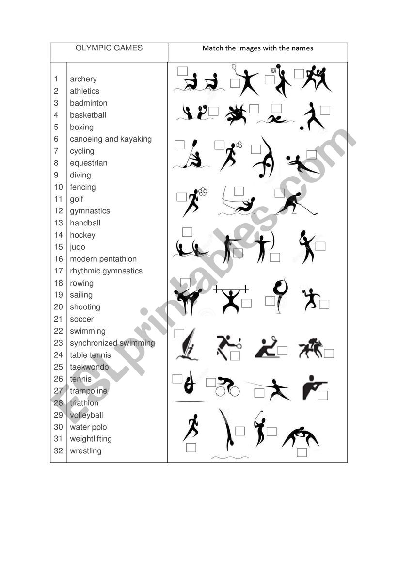 Olympic Games - ESL worksheet by ccapellari