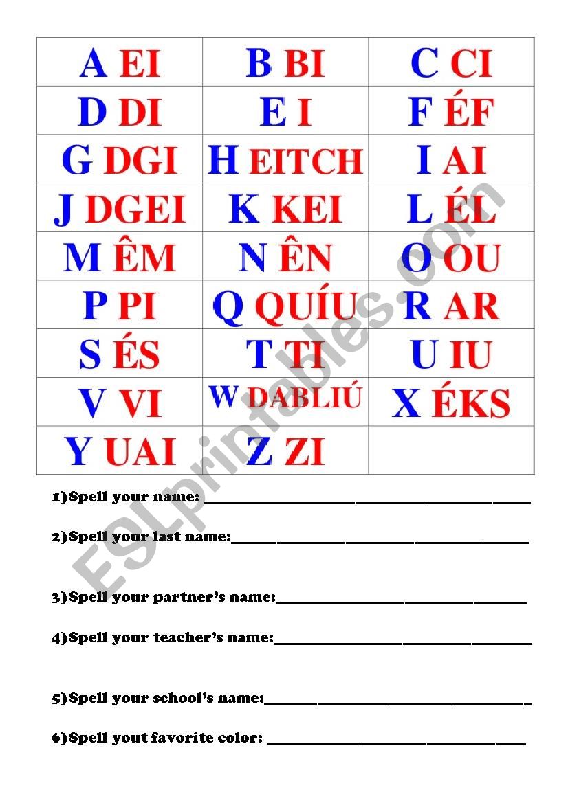 Alphabet practice worksheet