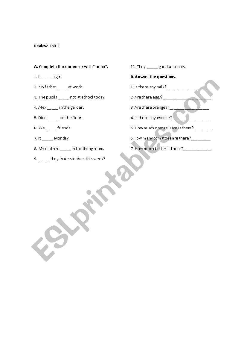 review  worksheet