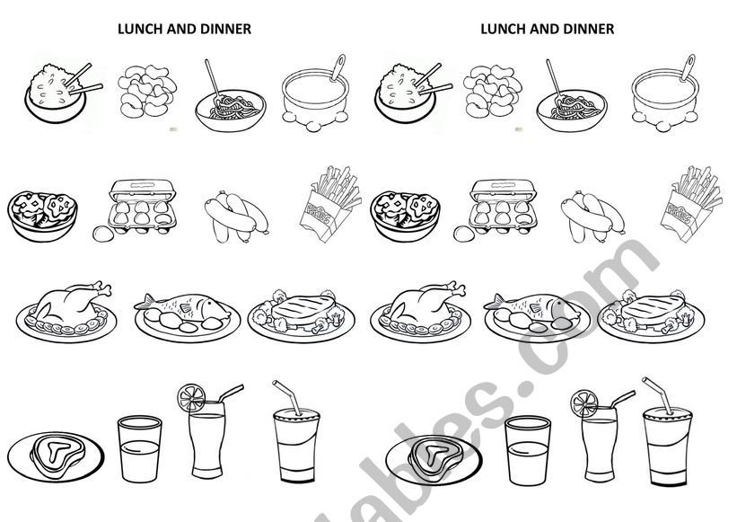 lunch-and-dinner-esl-worksheet-by-anirk