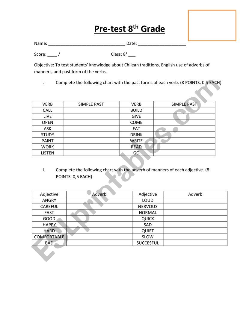 Exploring Traditions in Chile worksheet