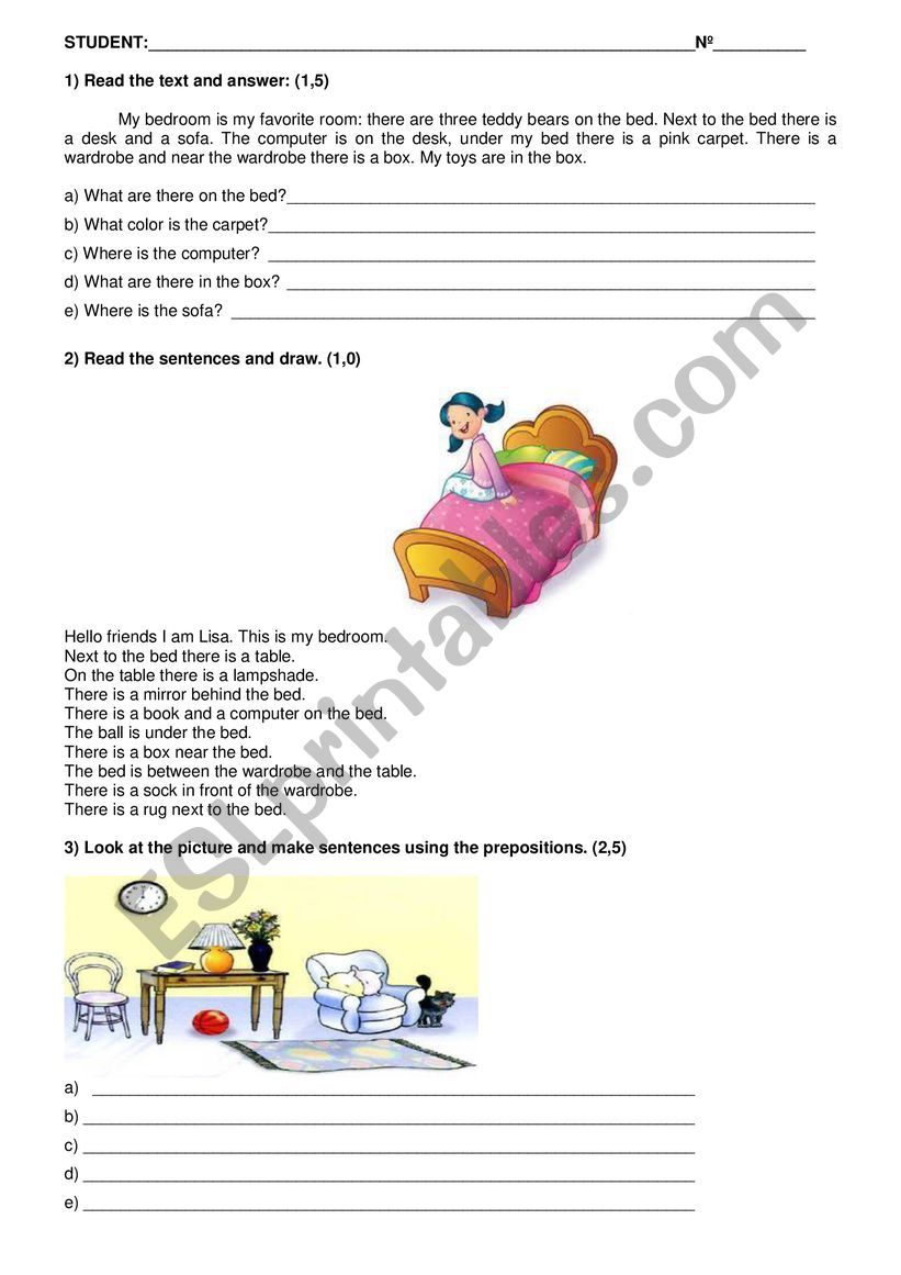 Prepositions worksheet