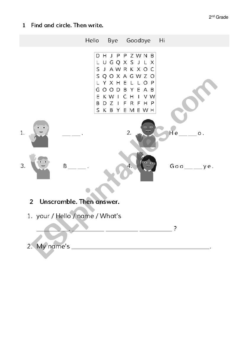 family worksheet