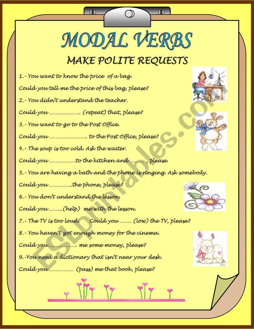 modal verbs worksheet