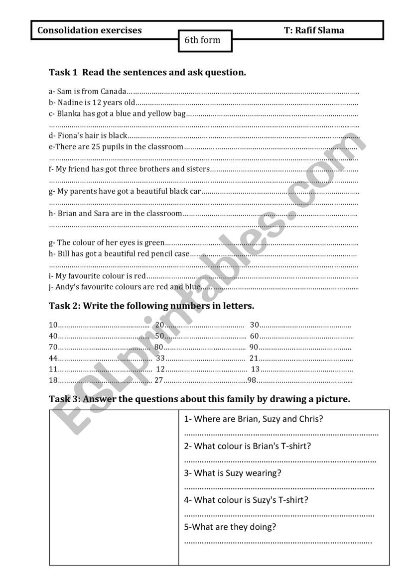 Review worksheet