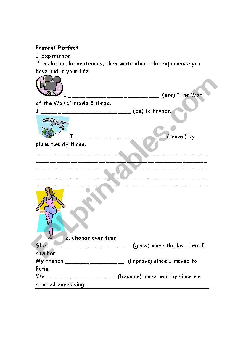 Present Perfect worksheet