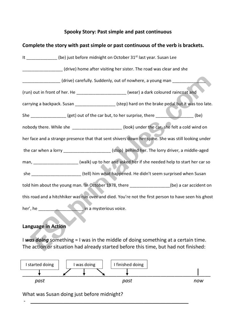 Spooky Story worksheet