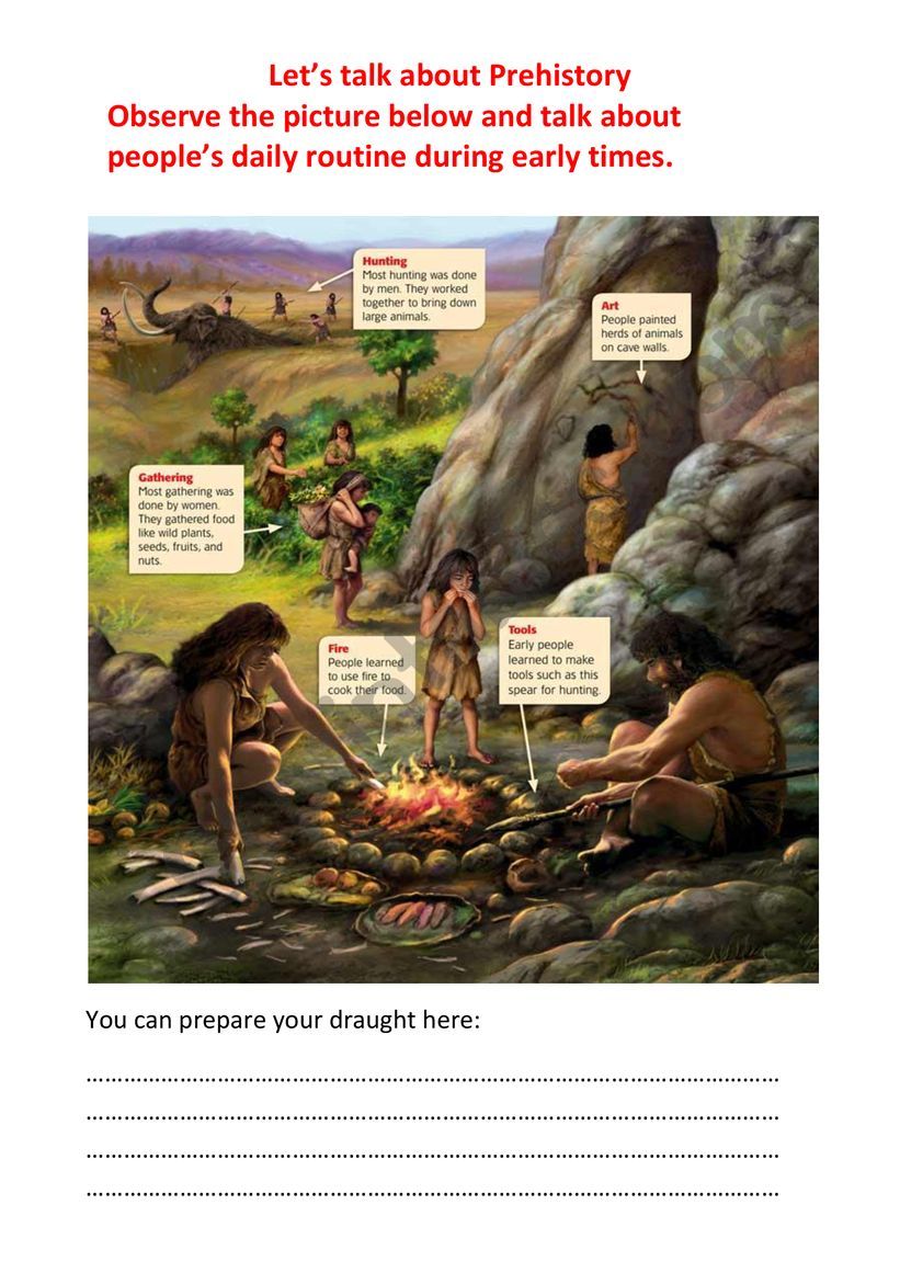 Let´s talk about Prehistory - ESL worksheet by ibizanightcluber