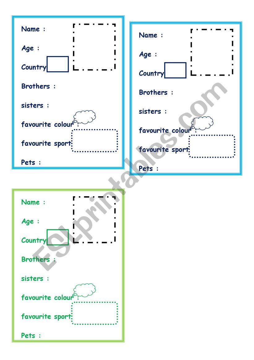 Survey game worksheet