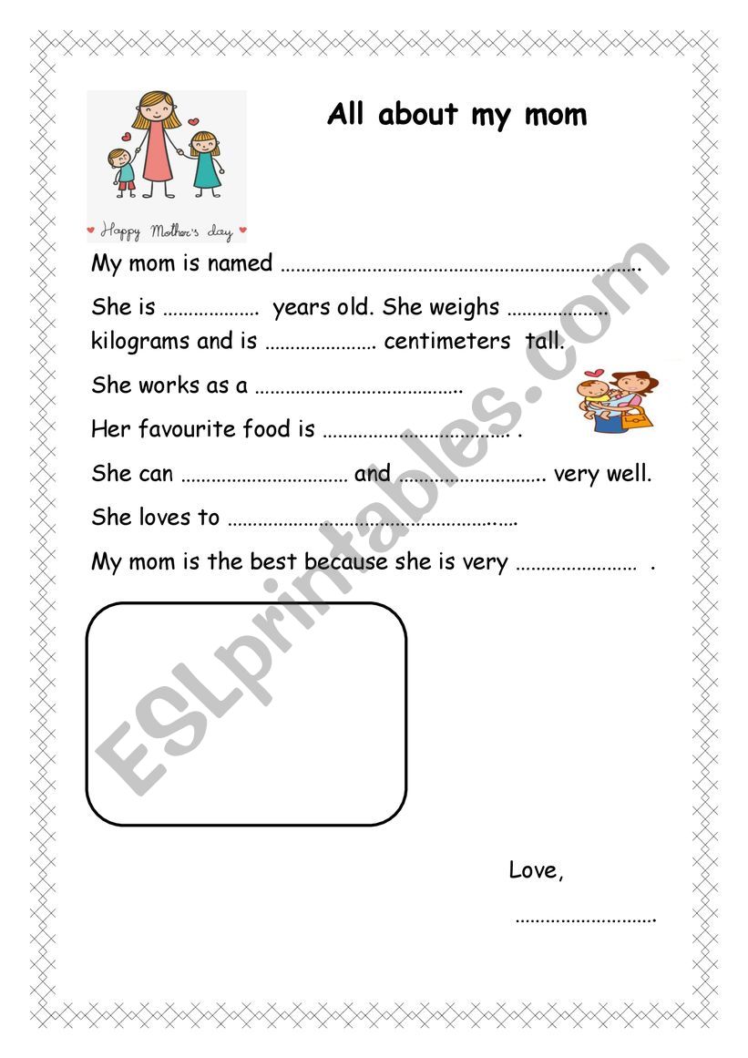 all-about-my-mom-esl-worksheet-by-jantima