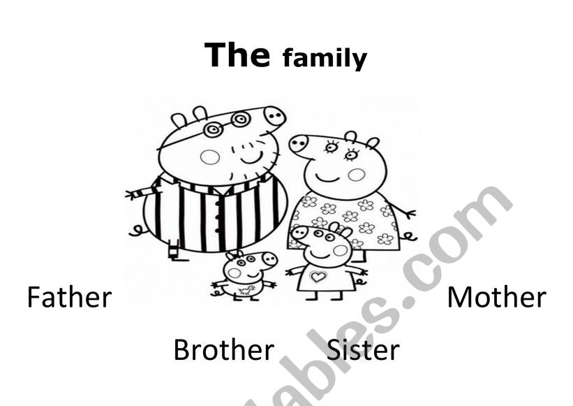 The family  worksheet