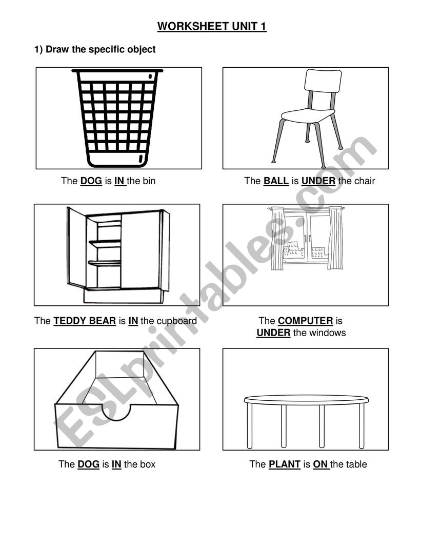 Prepositions worksheet