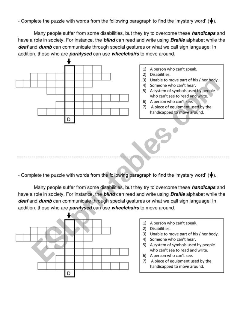 Worksheets For Students With Learning Disabilities
