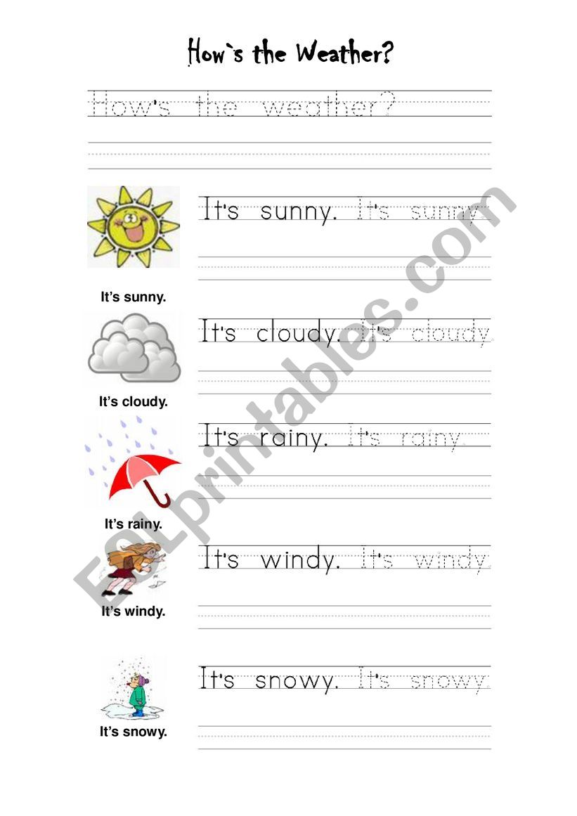 Weather worksheet