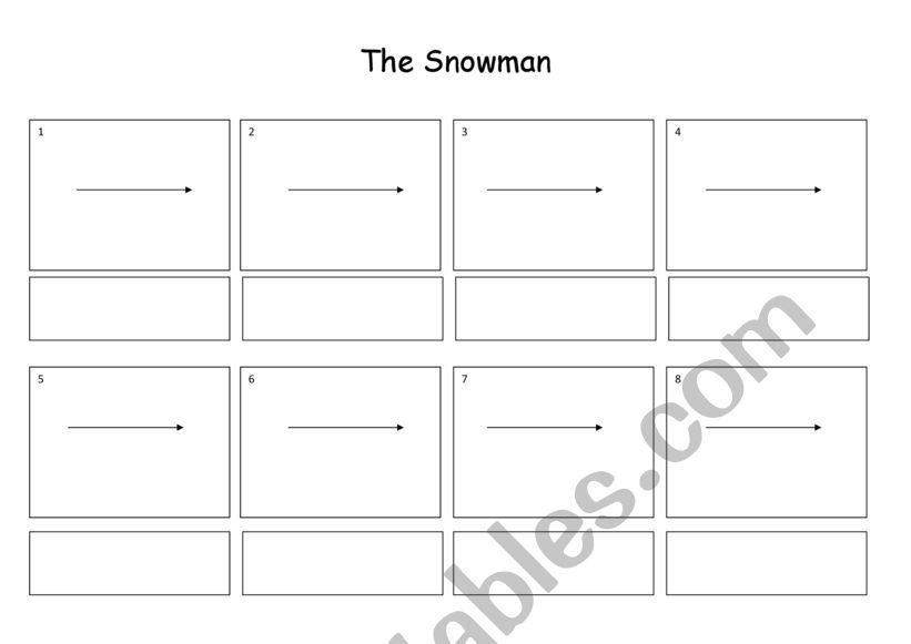 The Snowman - Sequencing  worksheet